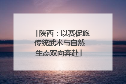 陕西：以赛促旅 传统武术与自然生态双向奔赴
