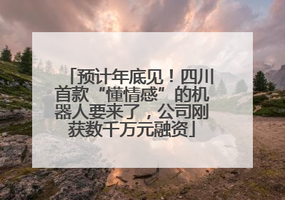 预计年底见！四川首款“懂情感”的机器人要来了，公司刚获数千万元融资