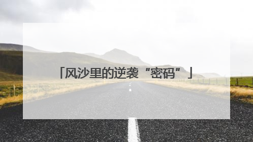 风沙里的逆袭“密码”