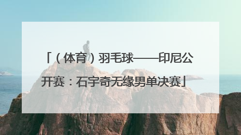（体育）羽毛球——印尼公开赛：石宇奇无缘男单决赛