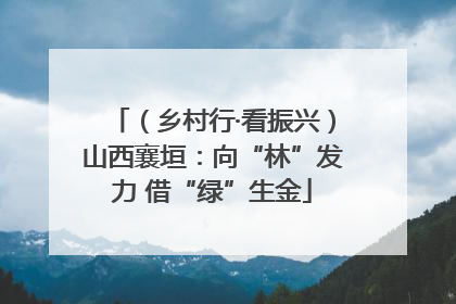 （乡村行·看振兴）山西襄垣：向“林”发力 借“绿”生金