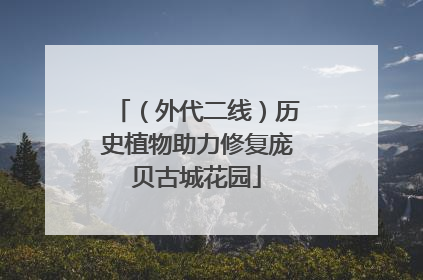 （外代二线）历史植物助力修复庞贝古城花园