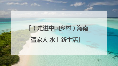 （走进中国乡村）海南疍家人 水上新生活