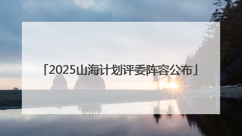 2025山海计划评委阵容公布