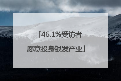 46.1%受访者愿意投身银发产业