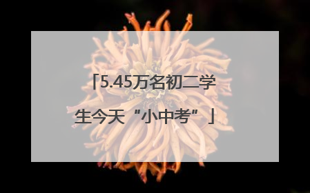 5.45万名初二学生今天“小中考”