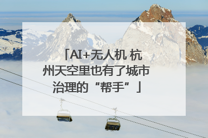 AI+无人机 杭州天空里也有了城市治理的“帮手”