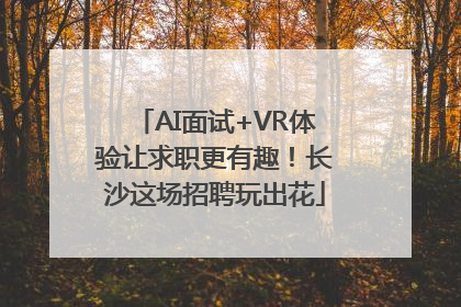 AI面试+VR体验让求职更有趣！长沙这场招聘玩出花