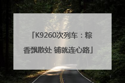 K9260次列车：粽香飘散处 铺就连心路
